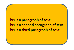 Shape with text - inset